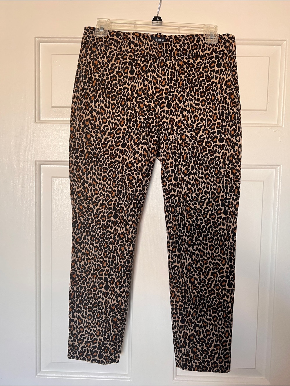 J CREW WINNIE PANT - Leopard Print Women’s Stretch Jeans - Brown/Black Size 6